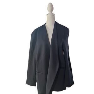 Spanx Women's Black Perfect Collarless Single Breasted Blazer Size 1X